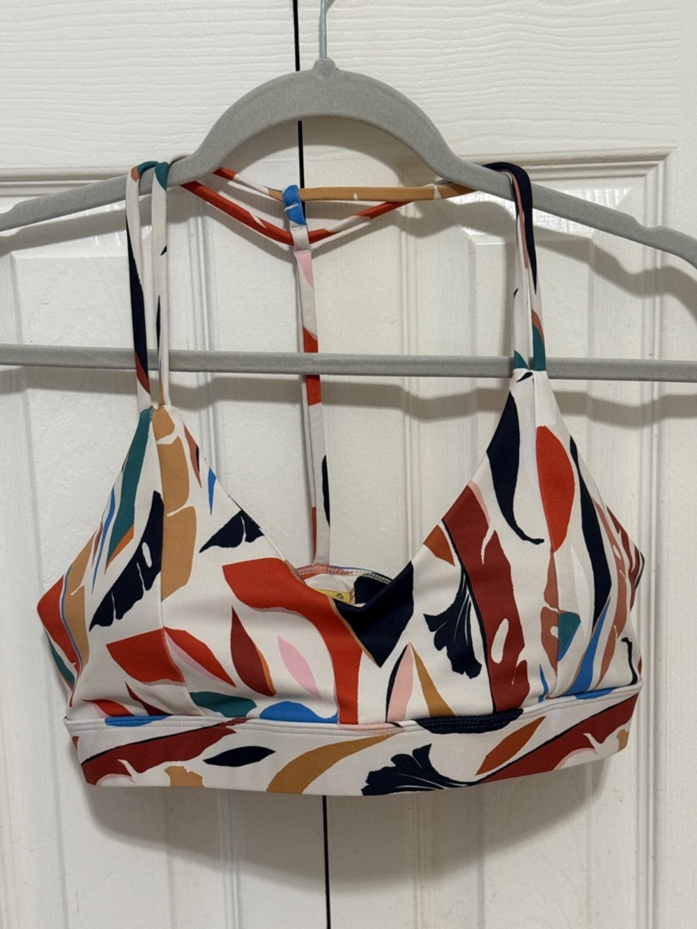 Cleo Harper Racerback Multicolor Swim Top/Bralette Large